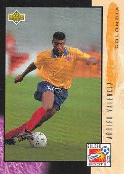 Adolfo Valencia Colombia Upper Deck World Cup 1994 Eng/Ita Golden Boots #UD28